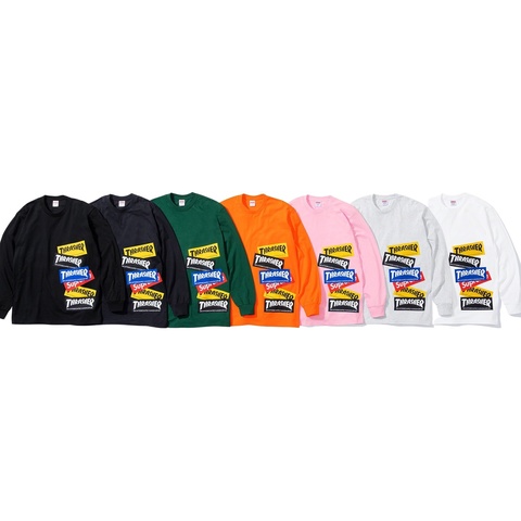 Supreme Supreme®/Thrasher® Multi Logo L/S Tee - $54.00