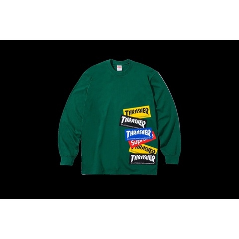 Supreme®/Thrasher® Multi Logo L/S Tee - Supreme