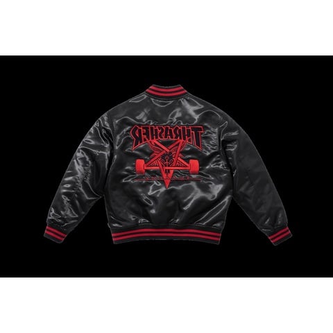 Supreme®/Thrasher® Satin Varsity Jacket - Supreme