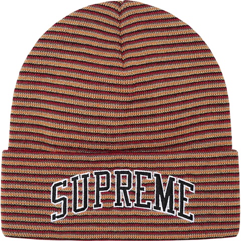 Supreme Rainbow Stripe Beanie - Orange