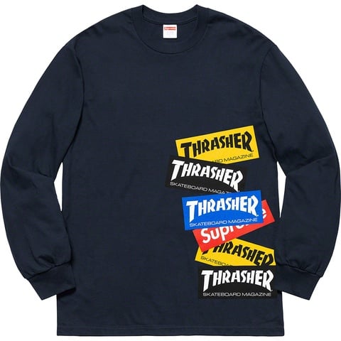 Supreme®/Thrasher® Multi Logo L/S Tee - Supreme