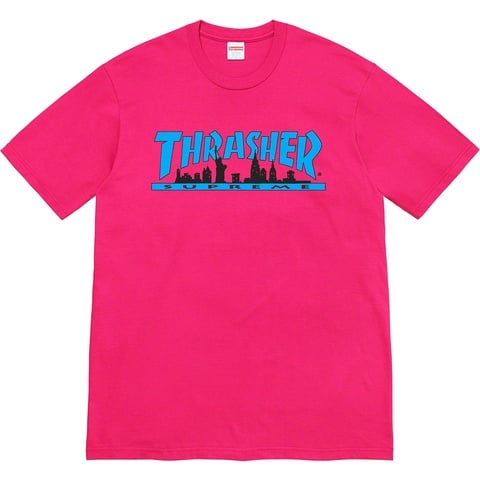 Supreme Supreme®/Thrasher® Skyline Tee - Pink