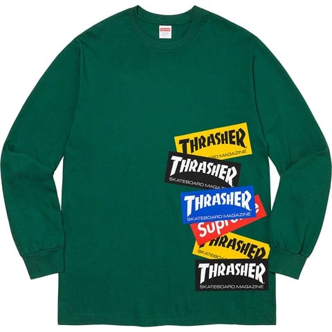 Supreme®/Thrasher® Multi Logo L/S Tee - Supreme