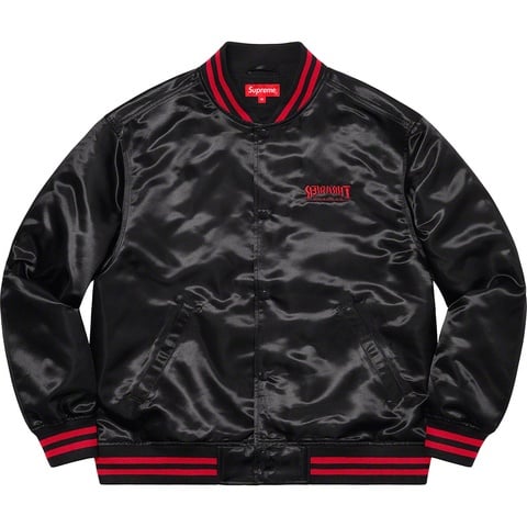 Supreme®/Thrasher® Satin Varsity Jacket - Supreme