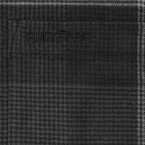 Supreme Plaid Flannel Shirt - Black