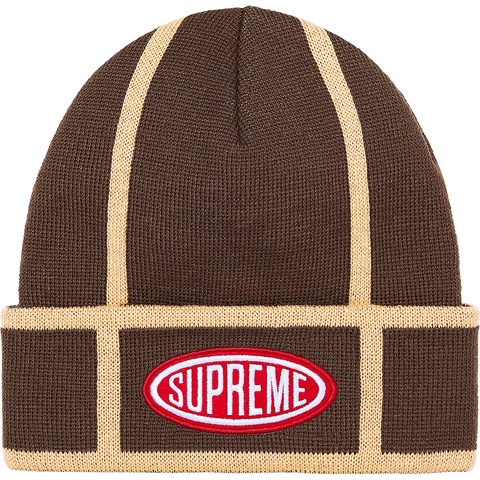 Supreme Grid Beanie - Brown
