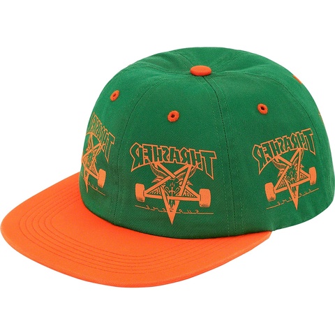 帽子 supreme THRASHER Supreme X Thrasher 6-Panel Hat Green/Orange FW21 Size Small