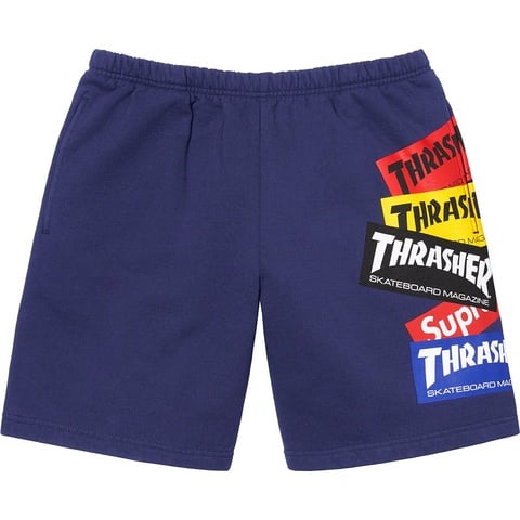 Supreme®/Thrasher® Multi Logo Sweatshort - Supreme