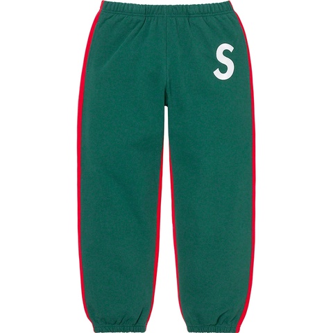 Supreme S Logo Split Sweatpant - Dark Green
