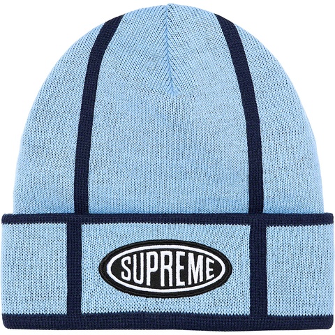 Supreme Grid Beanie - Light Blue