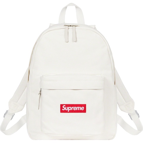 Supreme Canvas Backpack - White