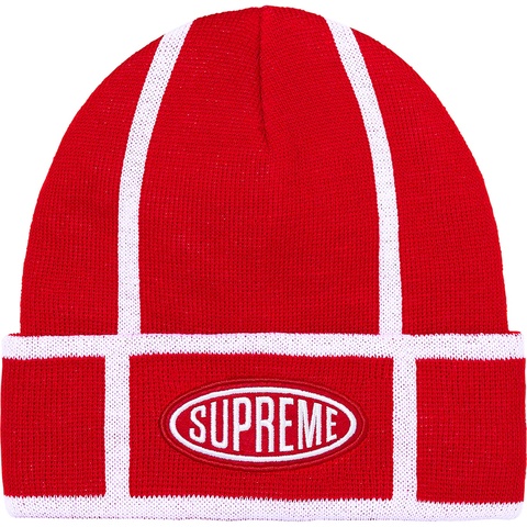 Supreme Grid Beanie - Red