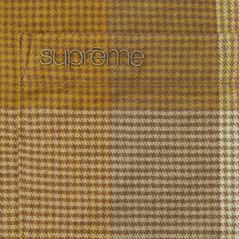 Supreme Plaid Flannel Shirt - Olive