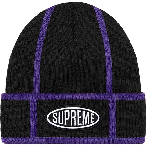 Supreme Grid Beanie - Black