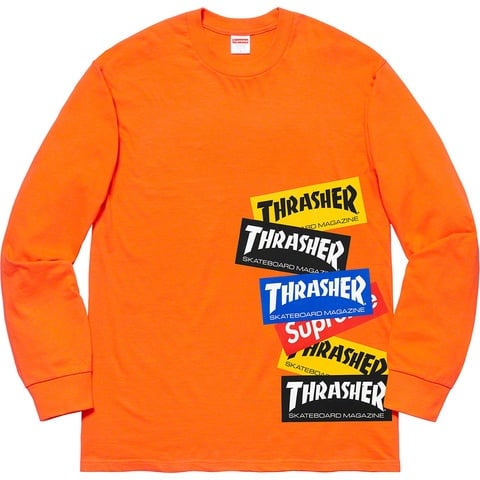 Supreme®/Thrasher® Multi Logo L/S Tee - Supreme