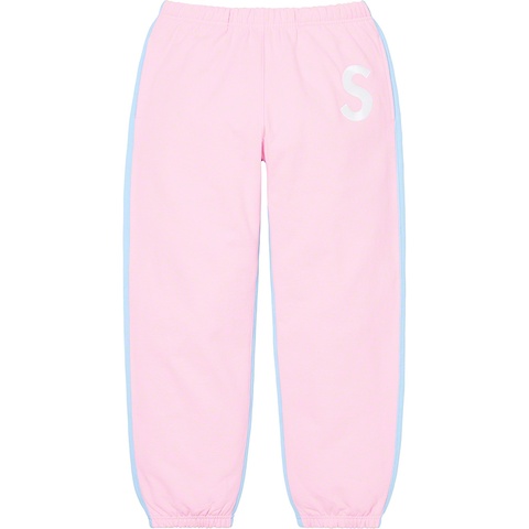 Supreme S Logo Split Sweatpant - Light Pink