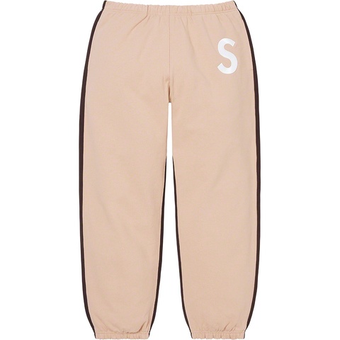 Supreme S Logo Split Sweatpant - Tan