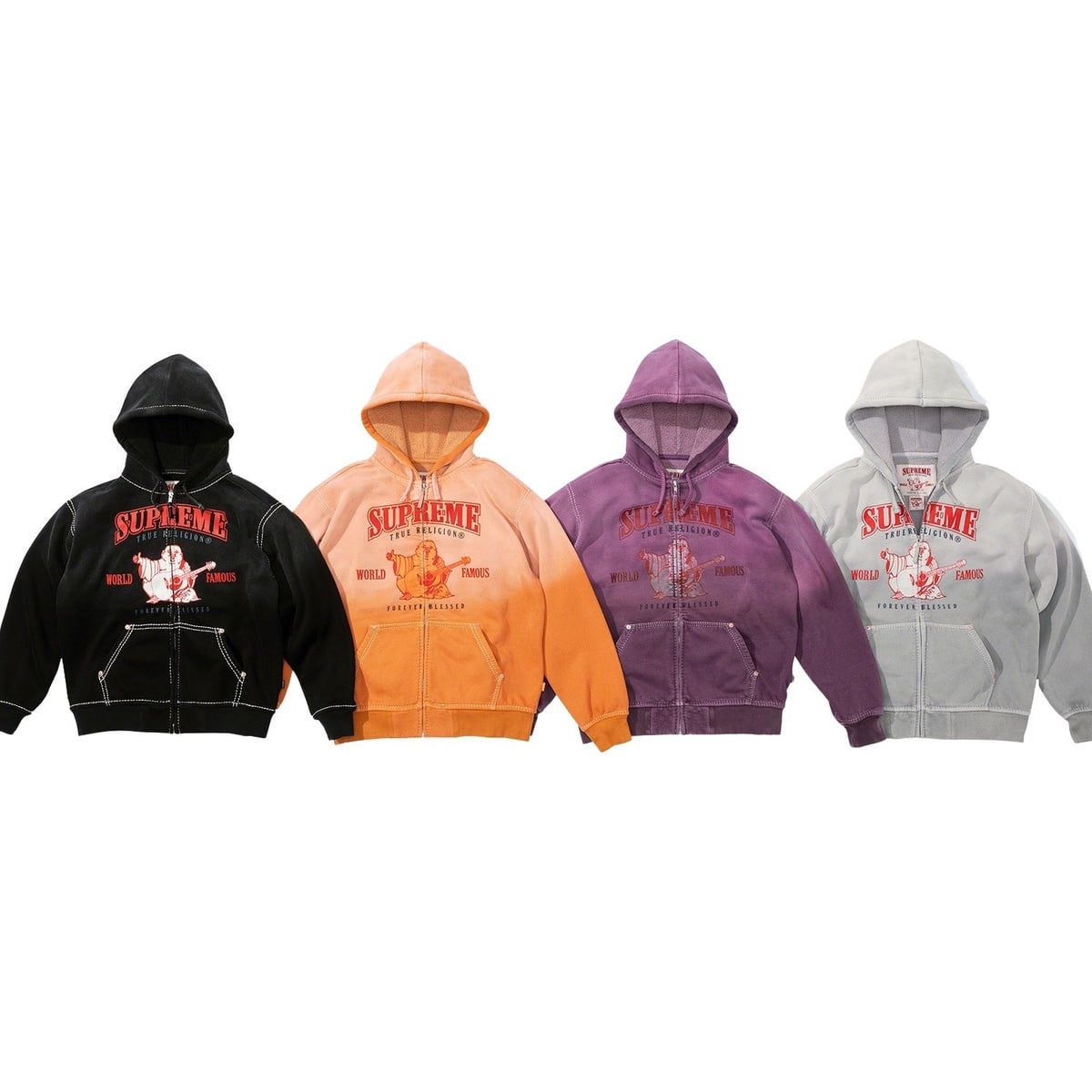 Supreme®/True Religion® Zip Up Hooded Sweatshirt - Supreme