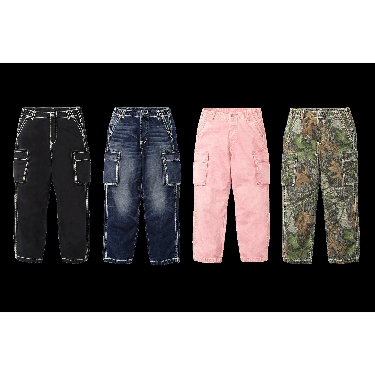 パンツ Supreme x True religion cargo pants 30 Supreme True Religion Patchwork Cargo Pant Black Men's - FW25 - US