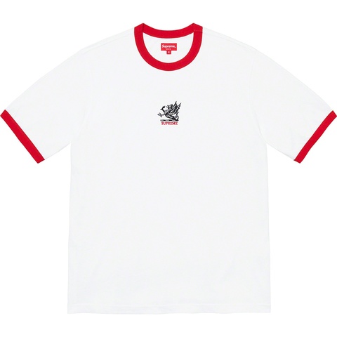 Supreme Dragon Ringer Tee - White