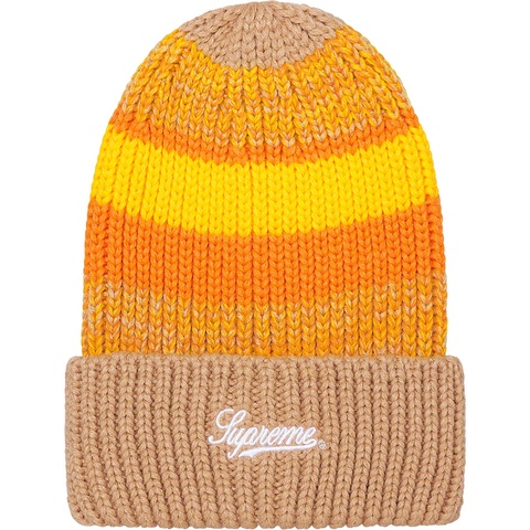 Supreme Mixed Stripe Beanie - Tan