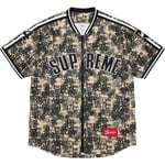 Supreme Kanji Camo Zip Up Baseball Jersey (FW21) - Tan