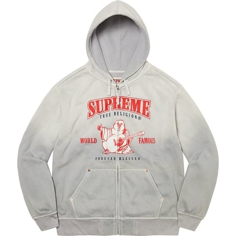 Supreme Supreme®/True Religion® Zip Up Hooded Sweatshirt - Light Grey