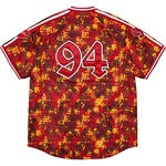 Supreme Kanji Camo Zip Up Baseball Jersey (FW21) - Red