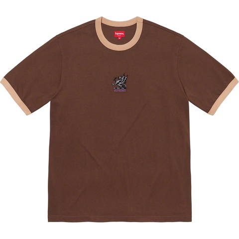 Supreme Dragon Ringer Tee - Brown