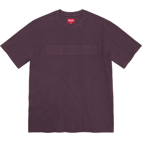 Supreme Embossed Vines S/S Top - Dark Purple