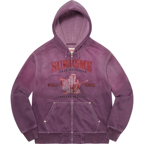 Supreme Supreme®/True Religion® Zip Up Hooded Sweatshirt - Purple