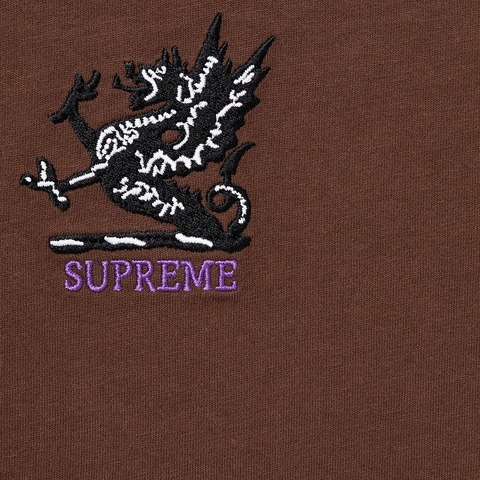 Supreme Dragon Ringer Tee - Brown