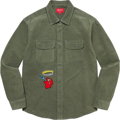 Supreme Gonz Corduroy Work Shirt - Dusty Green