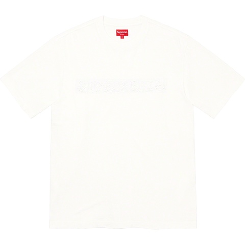 Supreme Embossed Vines S/S Top - White