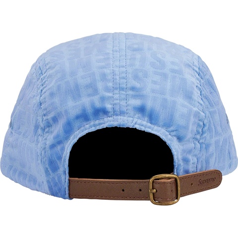 Supreme Velvet Pattern Camp Cap - Light Blue
