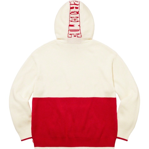 Supreme 2-Tone Hooded Sweater - White