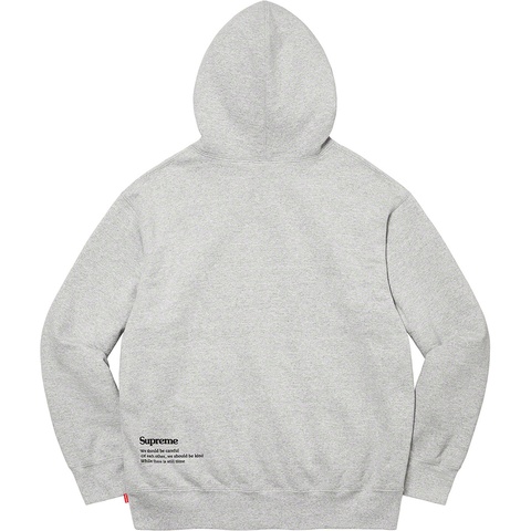 Supreme Collage Grid Hooded Sweatshirt - Heather Grey