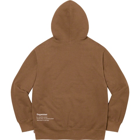 Supreme Collage Grid Hooded Sweatshirt - Olive Brown