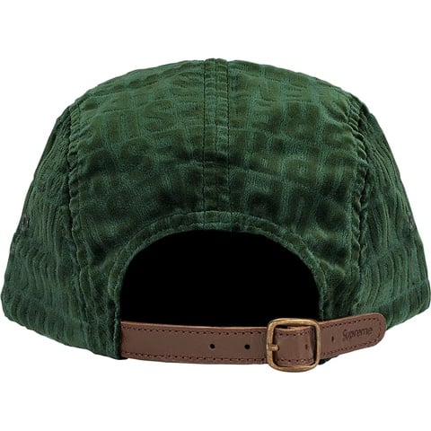 Supreme Velvet Pattern Camp Cap - Olive