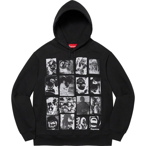 Supreme Collage Grid Hooded Sweatshirt - Black