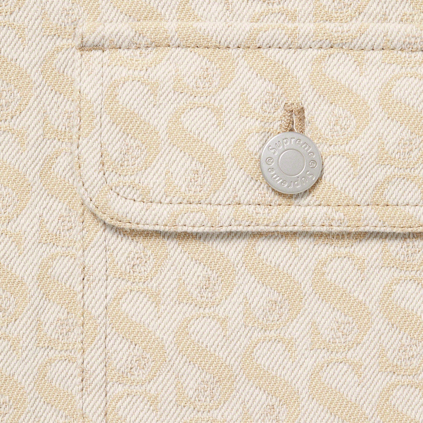 Supreme Monogram Denim Shirt (FW21) - Tan - $148