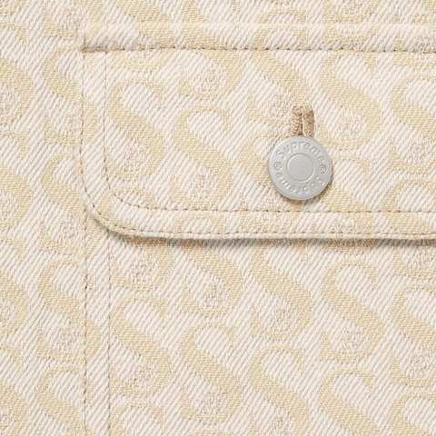Supreme Monogram Denim Shirt - Tan