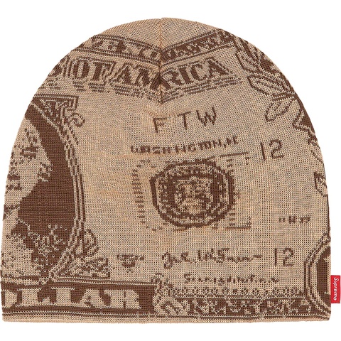 Supreme Dollar Beanie - Tan