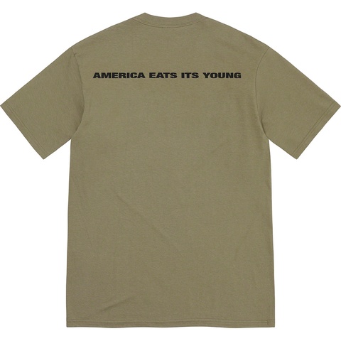 Supreme America Eats Its Young Tee - Light Olive