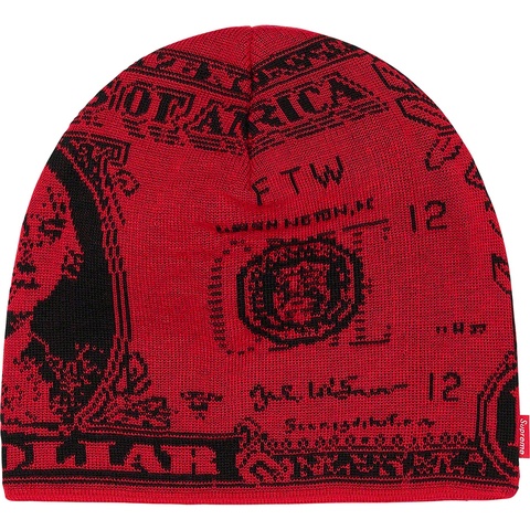 Supreme Dollar Beanie - Red