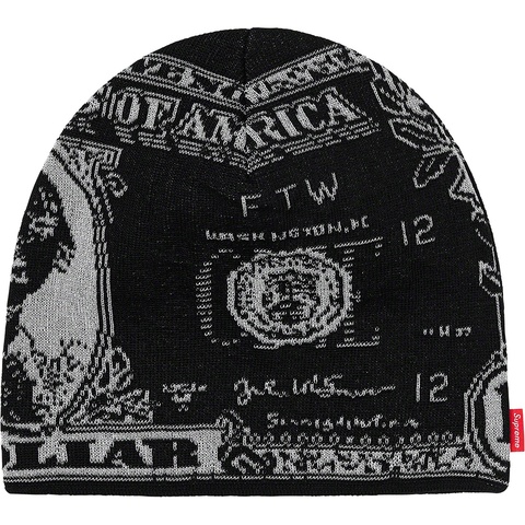 Supreme Dollar Beanie - Black