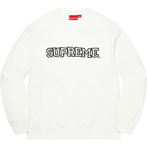 Supreme Shattered Logo Crewneck - White