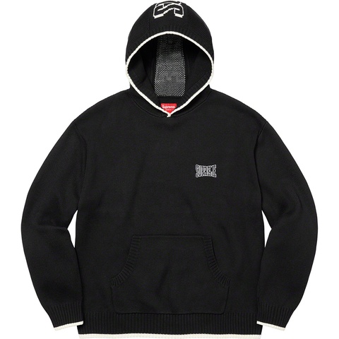 Supreme 2-Tone Hooded Sweater - Black