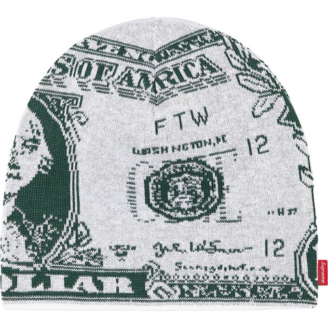 Supreme Dollar Beanie - White