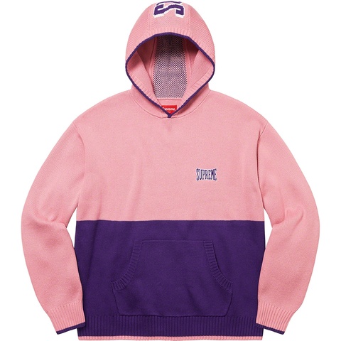Supreme 2-Tone Hooded Sweater - Pink